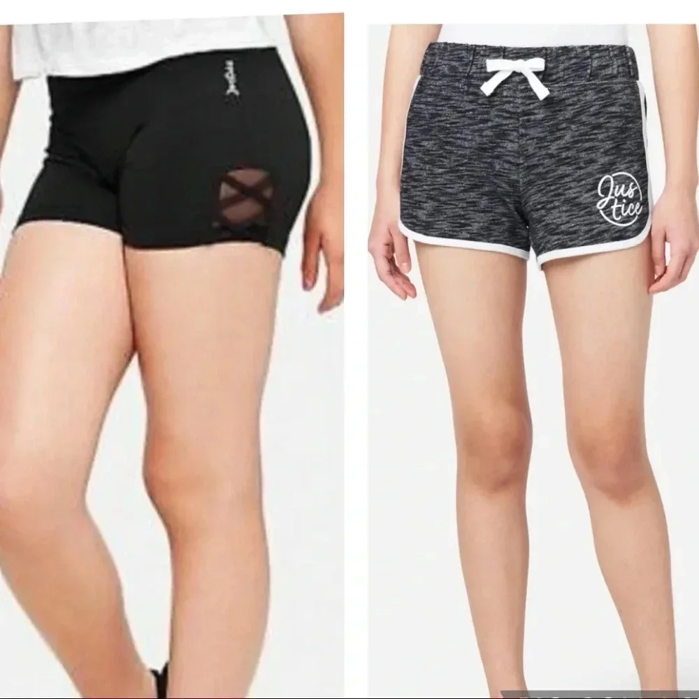 Justice- Set of Black Shorts Girl’s Size S/7